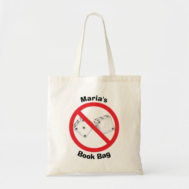 No Dice Bok Bag Tygkasse (Framsidan)