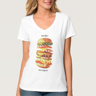 No Diet, No Regret – Vintage Burger Drip T Shirt