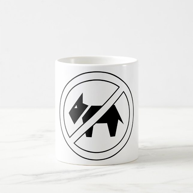 No Dogs Allowed Bold Black and White Symbol Kaffemugg (Skapare uppladdad)