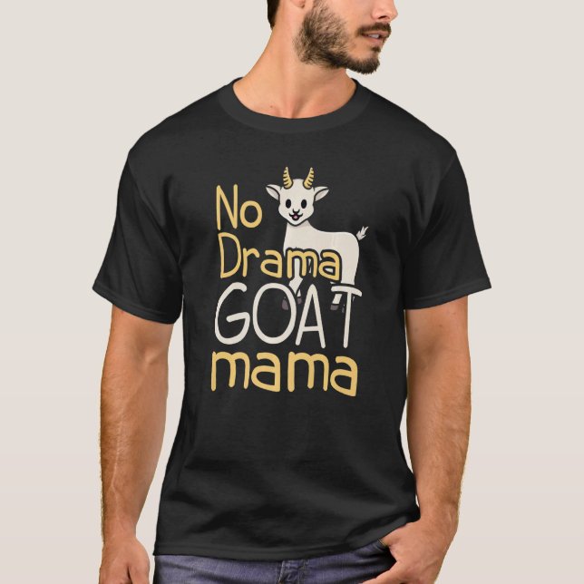 No Drama Goat Mama Farmers   T Shirt (Framsida)
