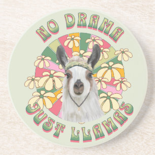No Drama Just Llamas - Cute Boho Llama Underlägg