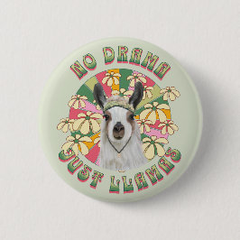 No Drama Just Llamas - Cute Groovy Boho Llama Knapp