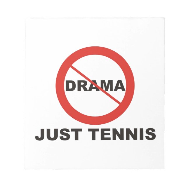No Drama Just Tennis Anteckningsblock (Framsida)