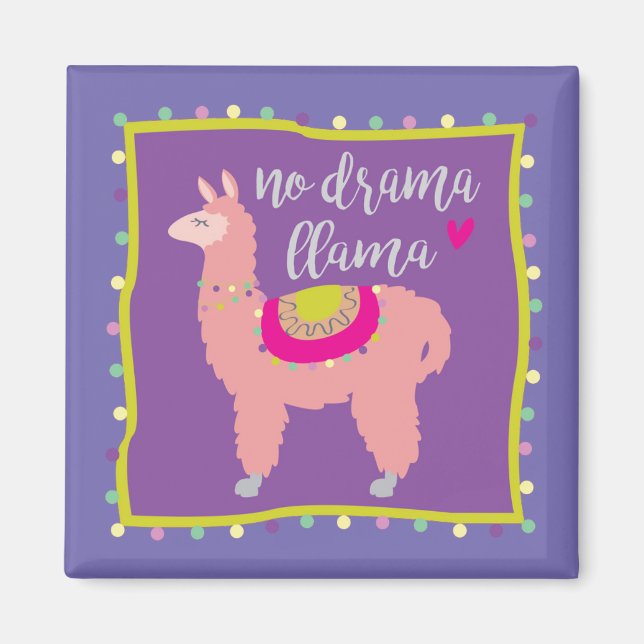No Drama Llama Magnet (Framsidan)