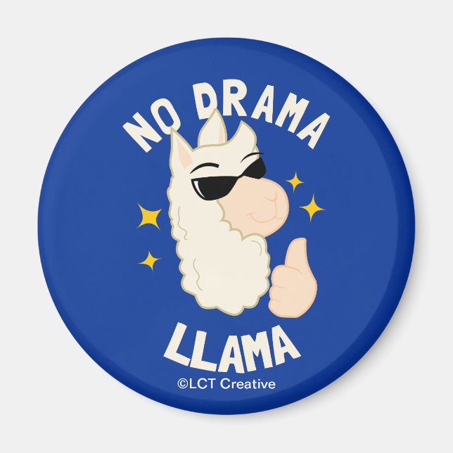 No Drama Llama Magnet (Framsidan)