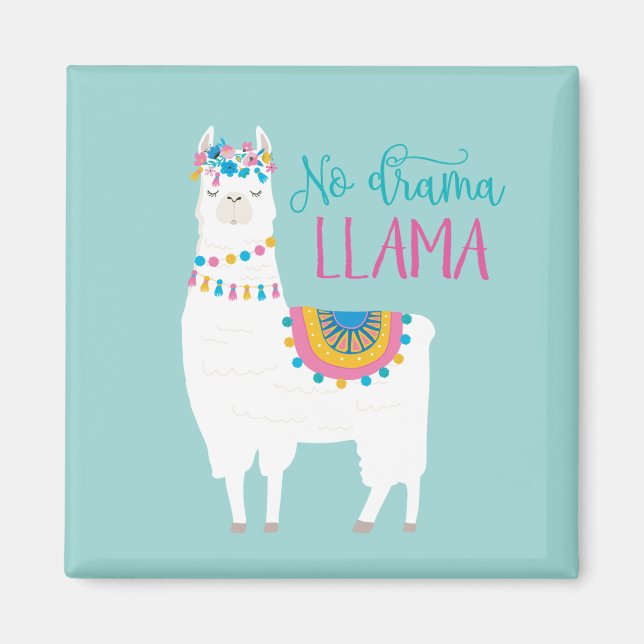 No Drama LLAMA Magnet (Framsidan)
