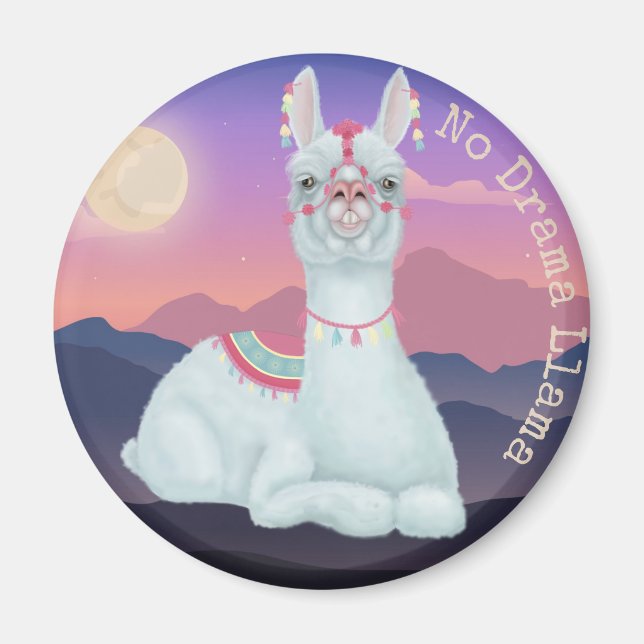 No Drama Llama Magnet (Framsidan)