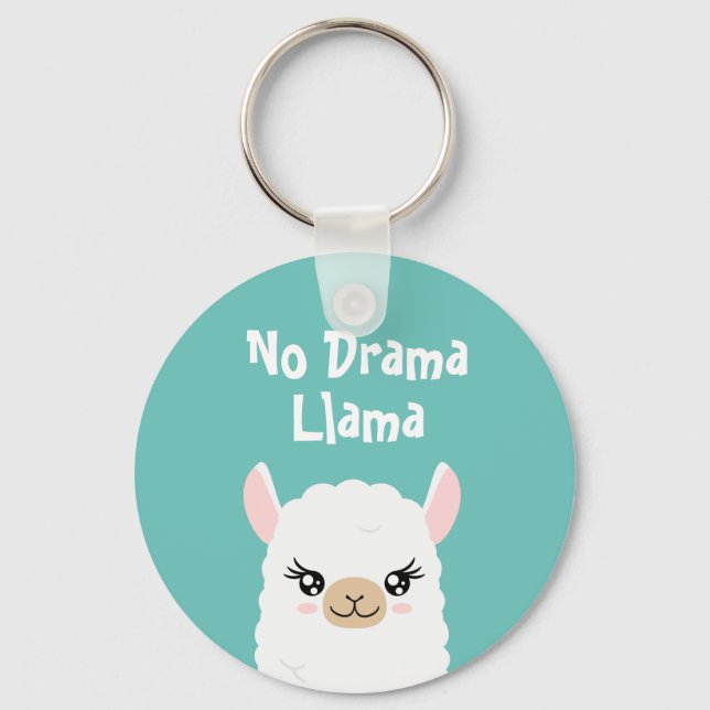 No Drama Llama Nyckelring (Framsida)