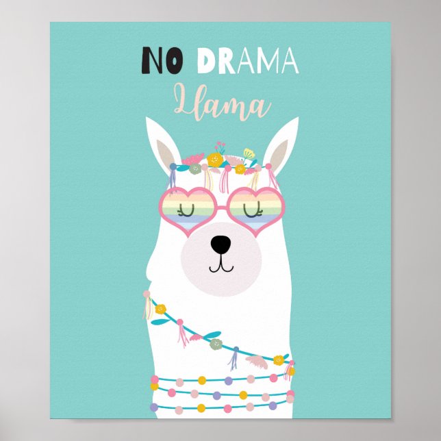 No Drama Llama Poster (Framsidan)