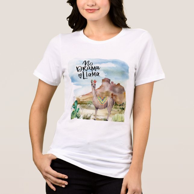 No Drama Llama T Shirt (Framsida)