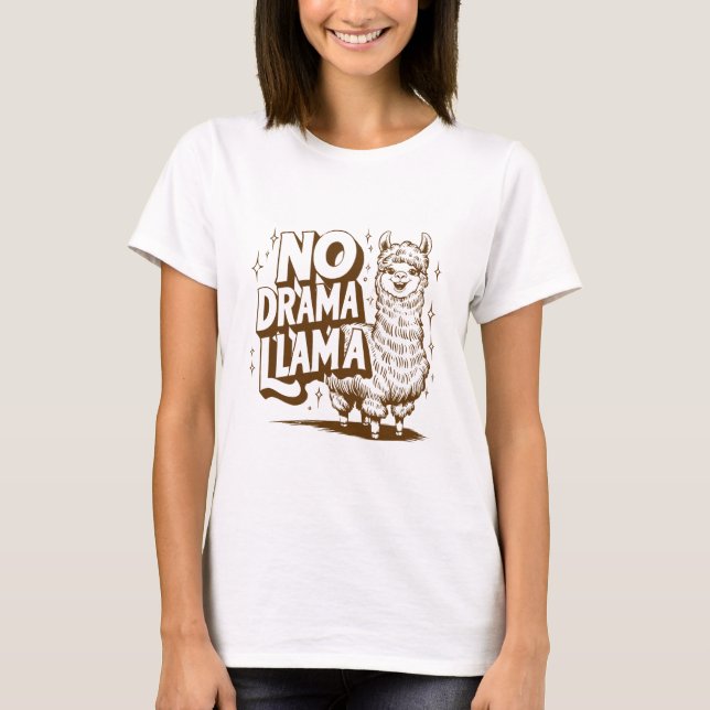 No Drama Llama T Shirt (Framsida)