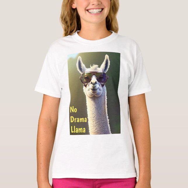 No Drama Llama T Shirt (Framsida)