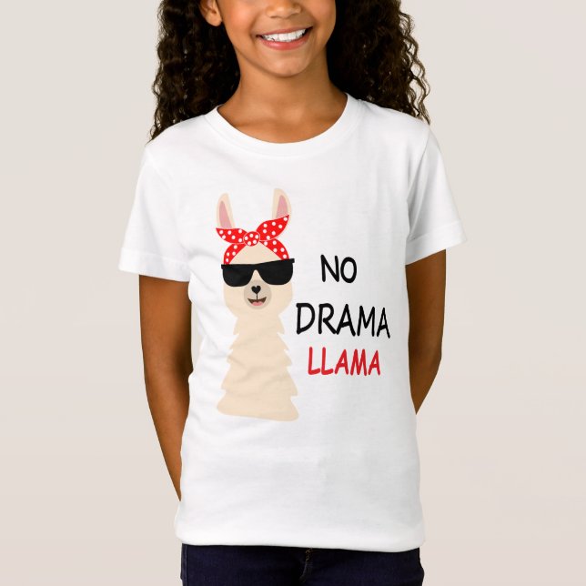 No Drama Llama T Shirt (Framsida)