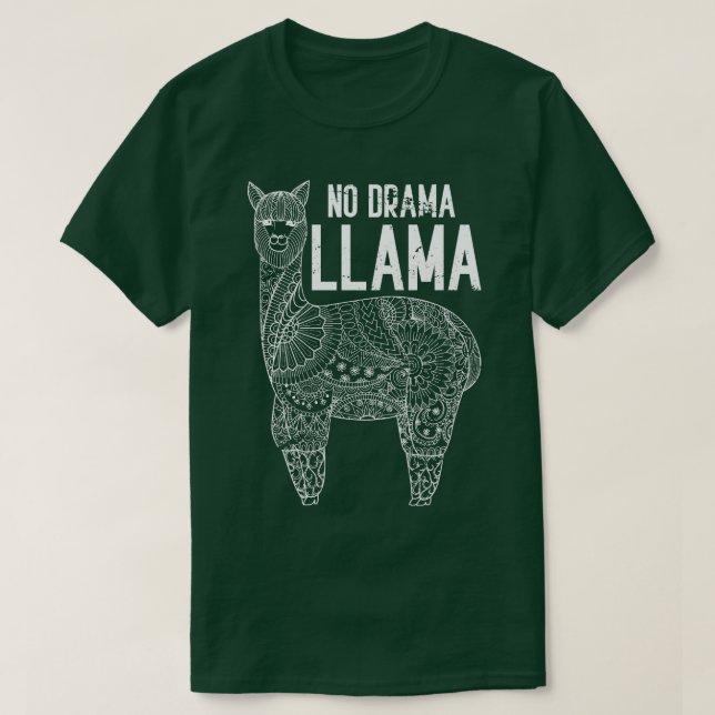 No Drama Llama T Shirt (Design framsida)