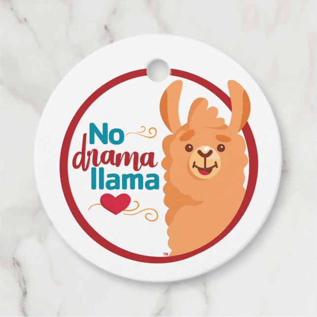 No Drama Llama (Varm) Gåvor Etiketter (Framsida)