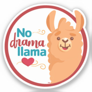 No Drama Llama (Varm) Klistermärken