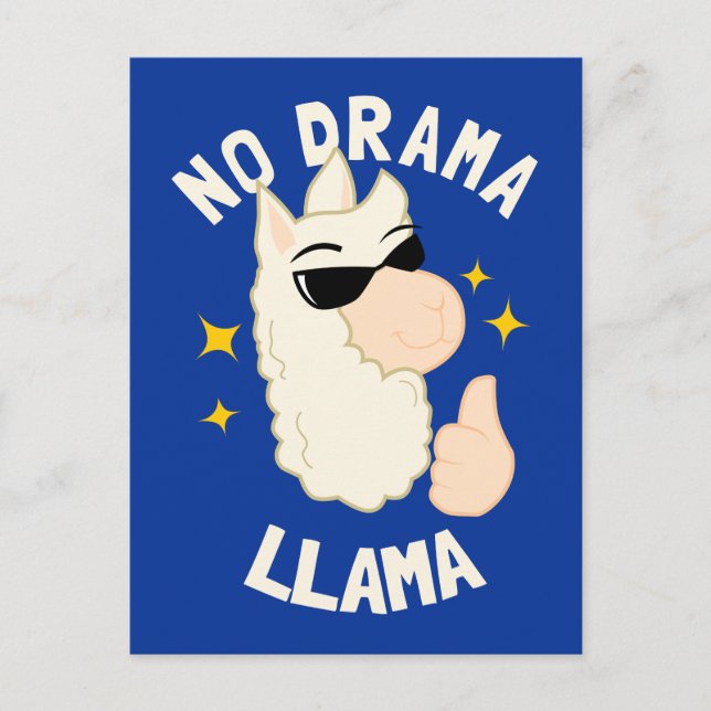 No Drama Llama Vykort (Framsida)