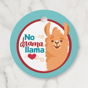 No Drama Llama (Warm) Teal Gåvor Etiketter