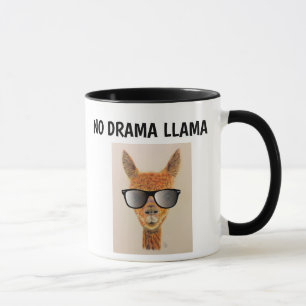 NO DRAMA LLAMA with Sunglasses Kaffe koppar