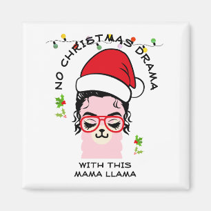 NO DRAMA MAMMA LLAMA LLAMA Lny Jul Magnet