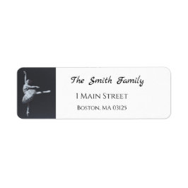 No Drama, Only Freedom, Black & White Ballerina Returadress Etikett