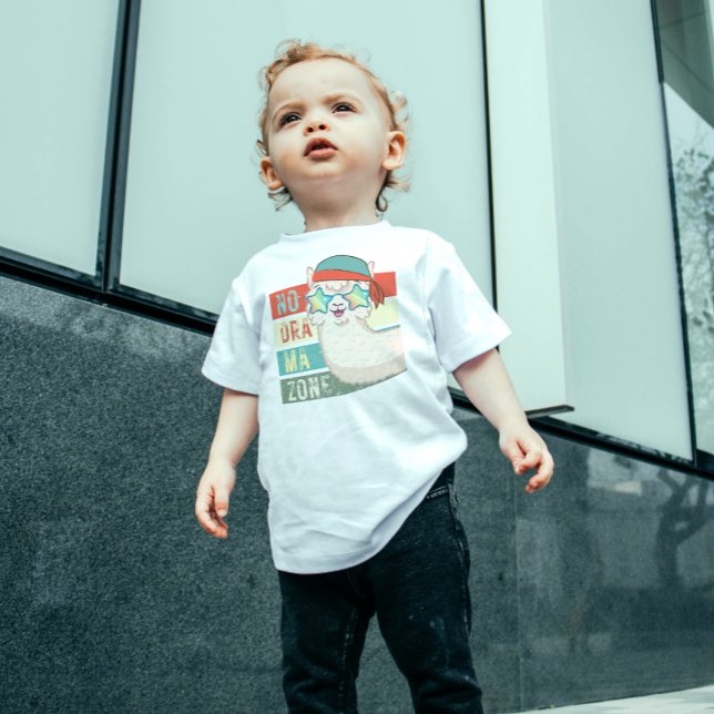 No Drama Zon Funny Llama Baby T-Shirt (Skapare uppladdad)