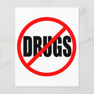 ’NO DRUGS’ FLYGBLAD