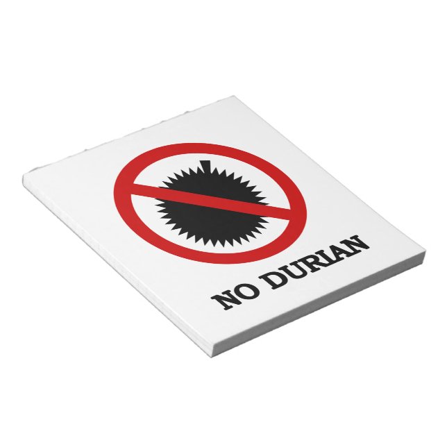 NO Durian Tropical Fruit Sign Anteckningsblock (Vinklad)