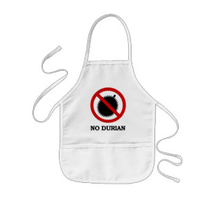 NO Durian Tropical Fruit Sign Barnförkläde