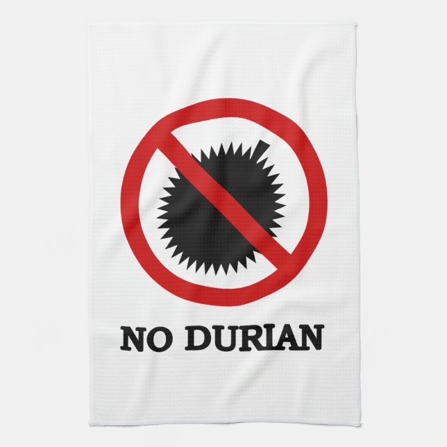 NO Durian Tropical Fruit Sign Kökshandduk (Vertikal)