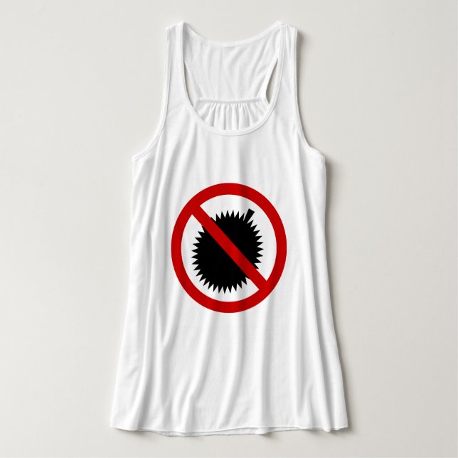 NO Durian Tropical Fruit Sign Linne Med Racerback (Design framsida)