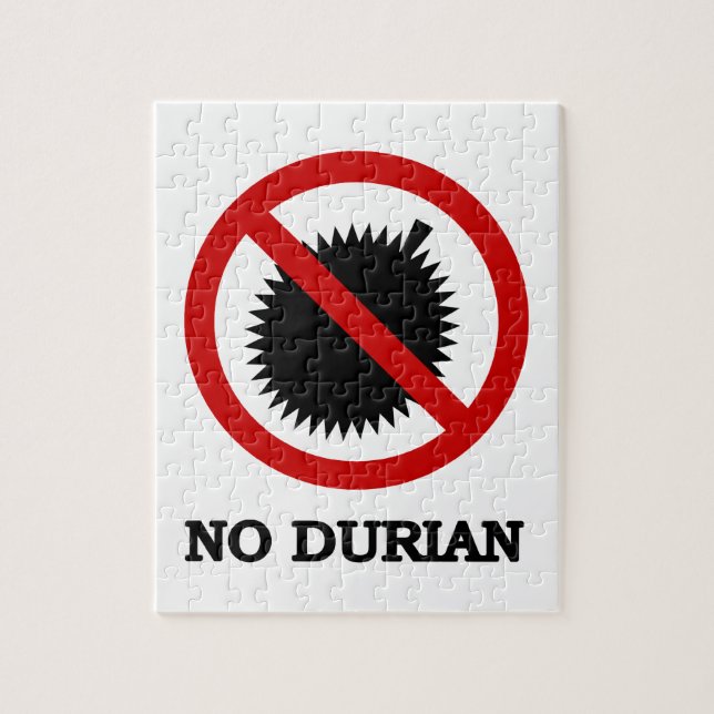 NO Durian Tropical Fruit Sign Pussel (Vertikal)