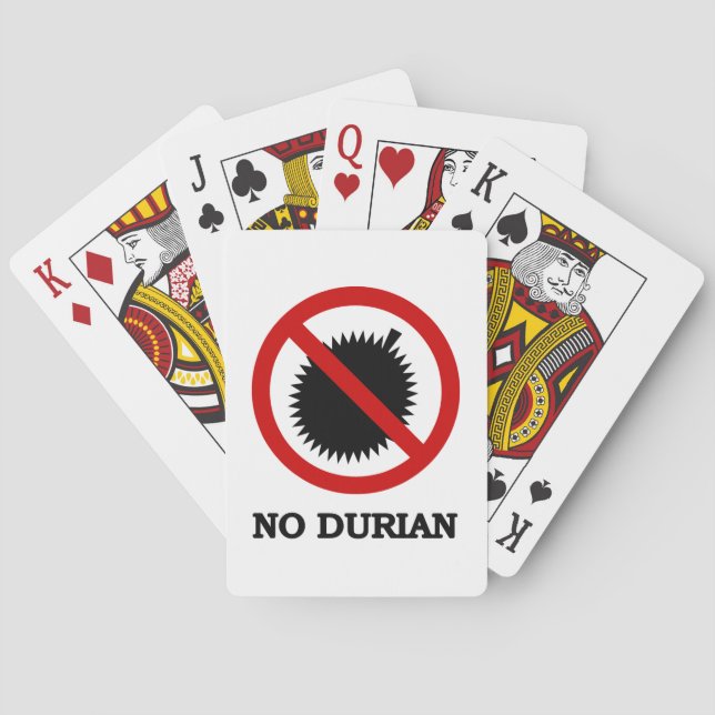 NO Durian Tropical Fruit Sign Spel Kort (Baksidan)