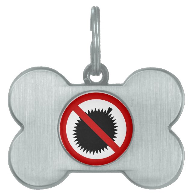 NO Durian Tropical Fruit ⚠ Thai Sign ⚠ ID-bricka Husdjur (Framsidan)