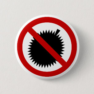 NO Durian Tropical Fruit ⚠ Thai Sign ⚠ Knapp