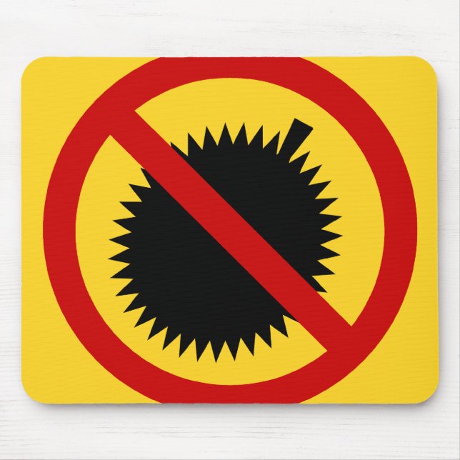NO Durian Tropical Fruit ⚠ Thai Sign ⚠ Musmatta (Framsidan)