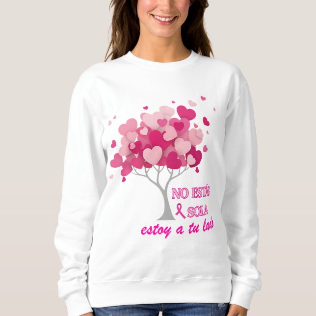 No estás sola en lucha contra el Cáncer de mama T Shirt (Framsida)