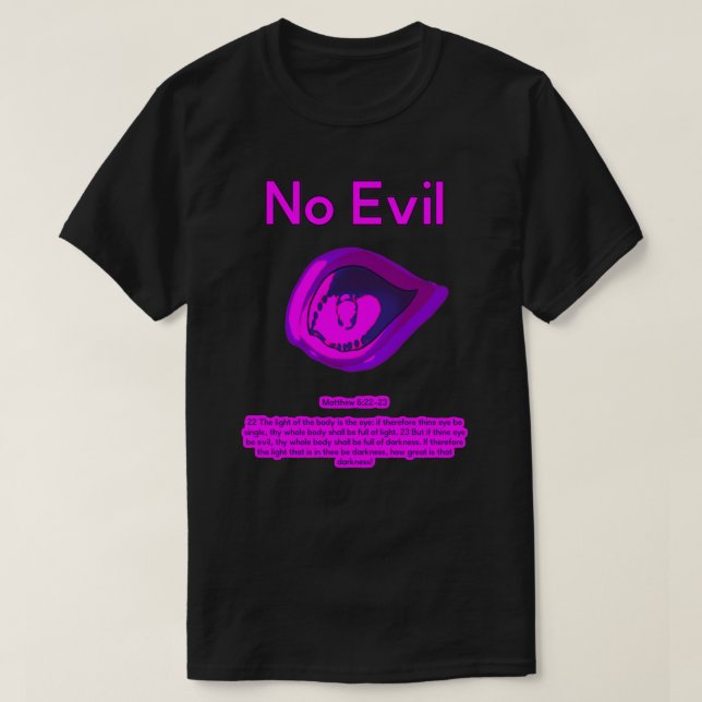 No Evil - Purple Passion -  T-Shirt (Design framsida)