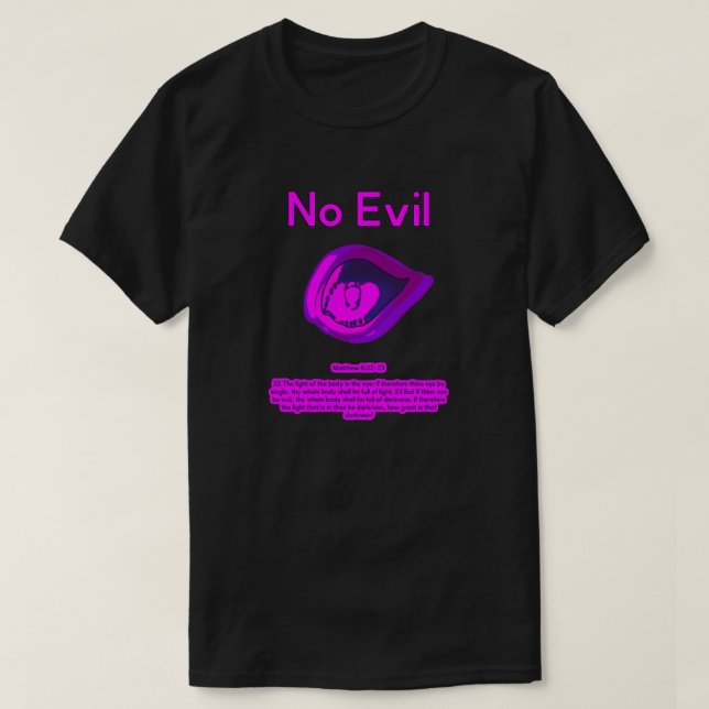 No Evil - Purple Passion -  T-Shirt (Design framsida)