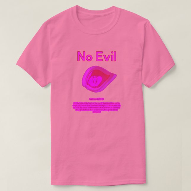 No Evil - Tahitiansk solnedgång logotyp-  T-shirt (Design framsida)