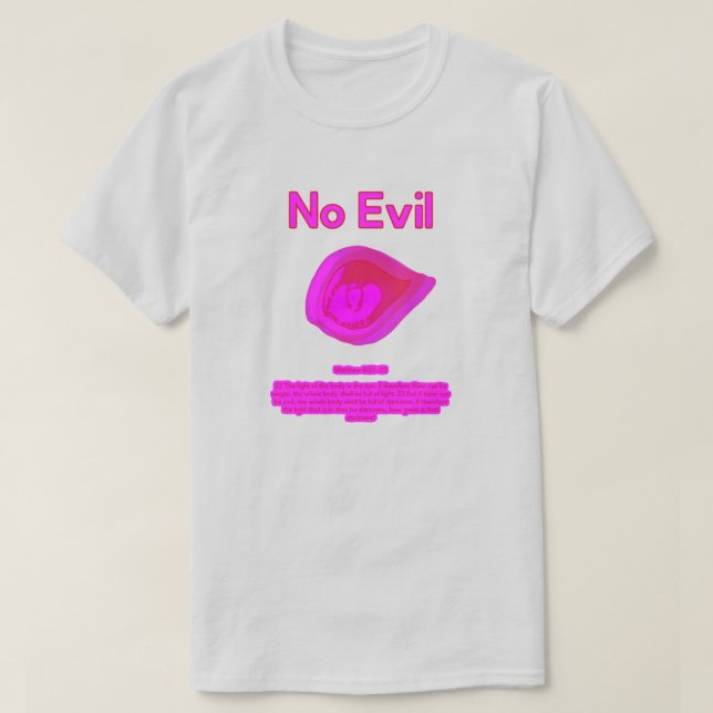No Evil - Tahitiansk solnedgång logotyp-  T-shirt (Design framsida)