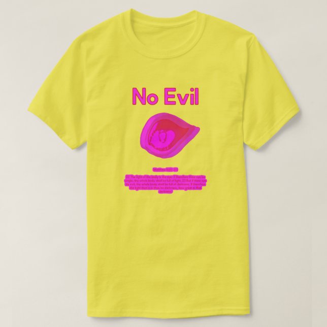 No Evil - Tahitiansk solnedgång logotyp-  T-shirt (Design framsida)