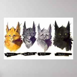 No Evil  Warrior Cats Power of Three Illustration Poster