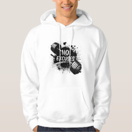 No Excuses Hoodie – Bold Motivational Typography