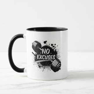 No Excuses Mug – Bold Motivational Coffee Cup Mugg