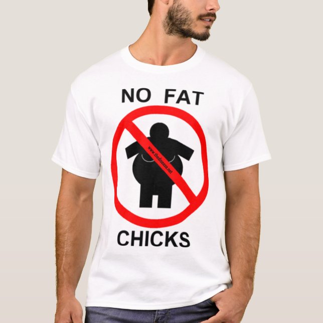 no_fat_chicks tröja (Framsida)