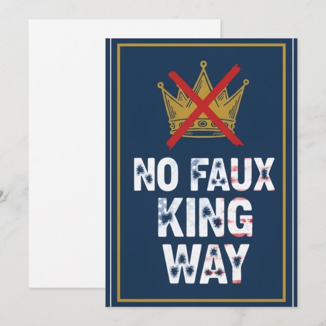 No Faux King Way Inbjudningar (Fram/baksida)