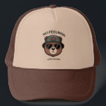 No Feelings, Just Instincts – Tough Bear Graphic Keps<br><div class="desc">A fierce and edgy illustration of a serious-looking bear in a helmet and sunglasses, featuring the bold caption “NO FEELINGS” above and “Just instincts.” below. The low-battery icon on the helmet adds a witty, symbolic touch, representing emotional exhaustion and pure survival mode. This design is perfect for those who embrace...</div>