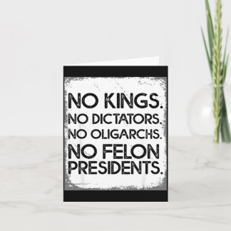 No Felon Presidents No Dictators No Oligarchs No K Kort