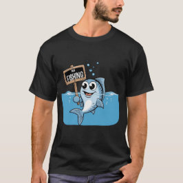 No Fishing – Funny Cartoon Fish Protest Design T Shirt